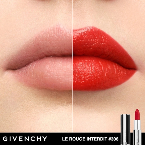 Givenchy Rouge Intense Silk Satin Lipstick N306 Carmin Escarpin & Free Sample - Picture 9 of 12